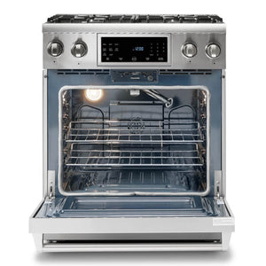 Thor Kitchen Gas Range in Stainless Steel 30 In. 4.6 cu. ft. Self-Clean with Front Touch Control, TRG3001