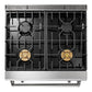 Thor Kitchen Gas Range in Stainless Steel 30 In. 4.6 cu. ft. Self-Clean with Front Touch Control, TRG3001