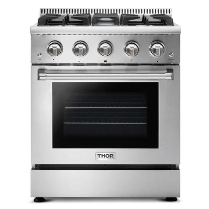 Thor Kitchen Professional Natural Gas Range in Stainless Steel, 30 in. 4.2 cu. ft. HRG3080U