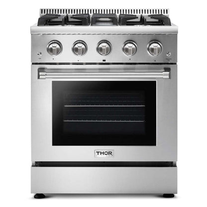 Thor Kitchen Professional Propane Gas Range in Stainless Steel, 30 in. 4.2 cu. ft. HRG3080ULP