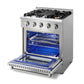 Thor Kitchen Professional Propane Gas Range in Stainless Steel, 30 in. 4.2 cu. ft. HRG3080ULP