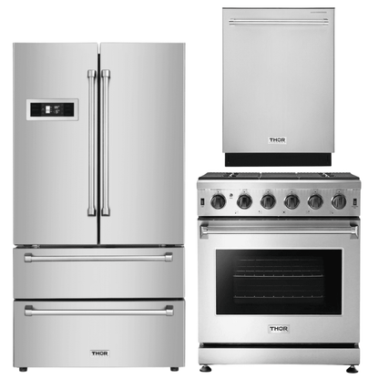 Thor Kitchen 3 Piece Natural Gas Appliance Package, AP-LRG3001U-2