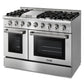 Thor Kitchen 48 in. 6.7 cu. ft. Professional Natural Gas Range in Stainless Steel, HRG4808U