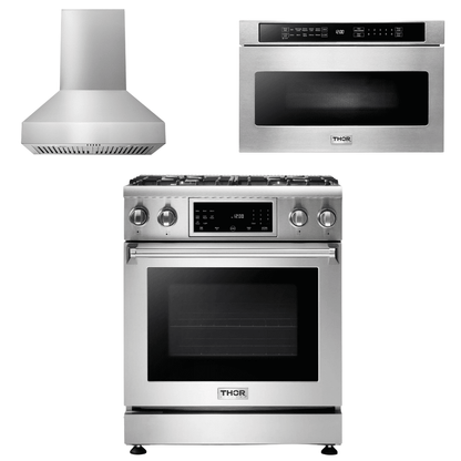 Thor Kitchen 3 Piece Appliance Package, AP-TRG3001-W-4