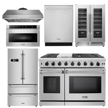 Thor Kitchen 6 Piece Appliance Package, AP-LRG4807ULP-8