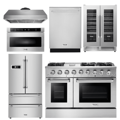 Thor Kitchen 6 Piece Professional Appliance Package, AP-HRG4808U-8