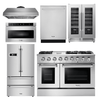 Thor Kitchen 6 Piece Professional Appliance Package, AP-HRG4808ULP-8