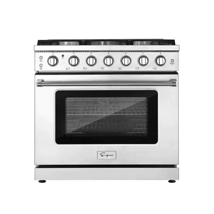 Empava Natural Gas Range with 6 Burners,  36" Slide-In, Single Oven, 6 cu.ft, EMPV-36GR11