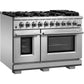 Forno Capriasca Pro Series Gas Range 48" in Stainless Steel 8 Italian Burners, FFSGS6260-48