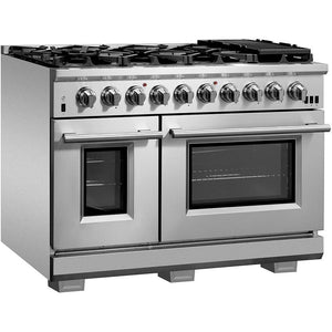 Forno Capriasca Pro Series Gas Range 48" in Stainless Steel 8 Italian Burners, FFSGS6260-48