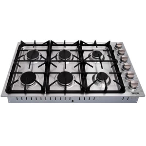 Thor Kitchen 36 in. Drop-in Natural Gas Cooktop in Stainless Steel, TGC3601