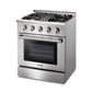 Thor Kitchen 30 in. Dual Fuel Range in Stainless Steel, HRD3088ULP