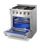 Thor Kitchen 30 in. Dual Fuel Range in Stainless Steel, HRD3088ULP